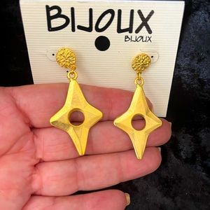 Matt gold earrings just beautiful